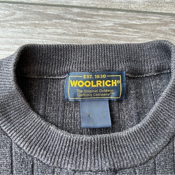 Vintage Woolrich Heavy Weight  Grey Pullover Sweater - Picture 5 of 15